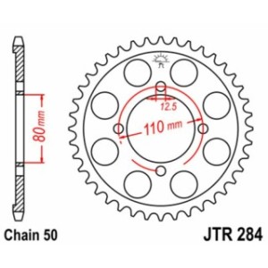 Corona JT SPROCKETS acero estándar 284 - Paso 530 - 1075030002 -  Motoshop